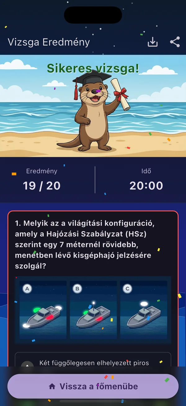 Hajóra fel! Vizsgaszimuláció éles kérdésekkel